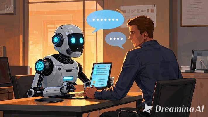 Hình ảnh một chatbot ai đang nói chuyện với khách hàng