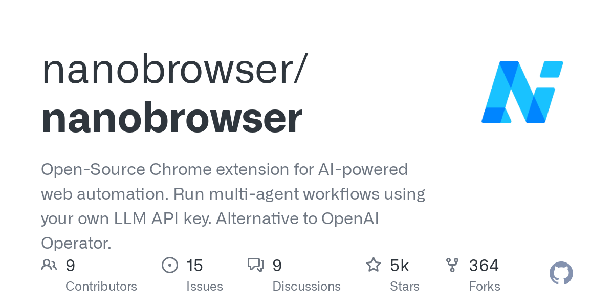 Tự động hóa Chrome bằng tiện ích Nanobrowser
